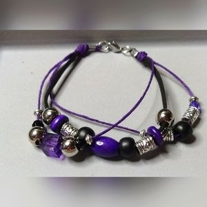 Hemp and suede corn bracelet